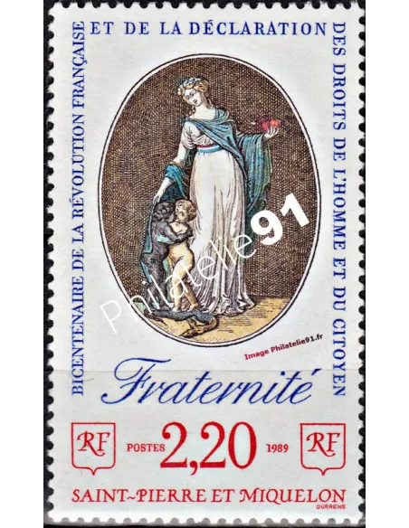 Timbre de St PIERRE ET MIQUELON n° 501, Fraternité, Collection Dom-Tom