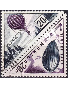 Monaco, timbres-taxe n° 50 à 51 oblitérés, en paire, timbres Monaco