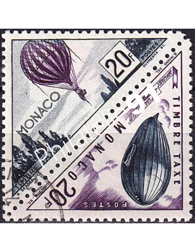 Monaco, timbres-taxe n° 50 à 51 oblitérés, en paire, timbres Monaco