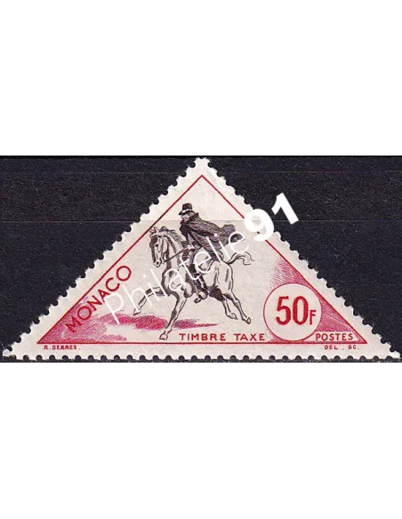 Monaco, timbre-taxe n° 52 charnière, collection timbres Monaco