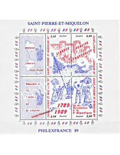 Bloc n°3 de ST PIERRE et MIQUELON, Philexfrance 89, collection Dom-Tom