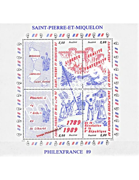 Bloc n°3 de ST PIERRE et MIQUELON, Philexfrance 89, collection Dom-Tom