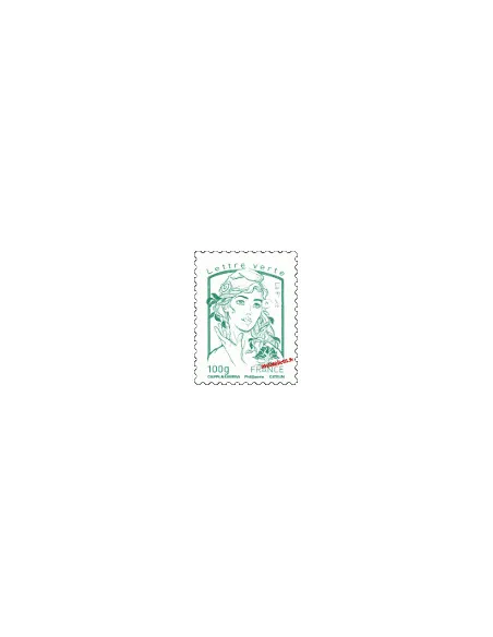 Timbre de France n° 4776 -  lettre verte 100 g, vert foncé- Marianne et la jeunesse. Type Marianne de Ciappa et Kawena