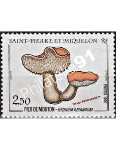 timbre de ST PIERRE ET MIQUELON n° 513, champignon, Collection Dom-Tom