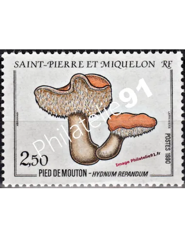 timbre de ST PIERRE ET MIQUELON n° 513, champignon, Collection Dom-Tom