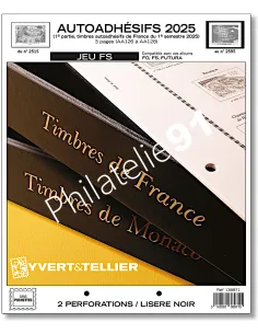 Jeu Yvert et Tellier France adhésifs FS 2025, matériel philatélique