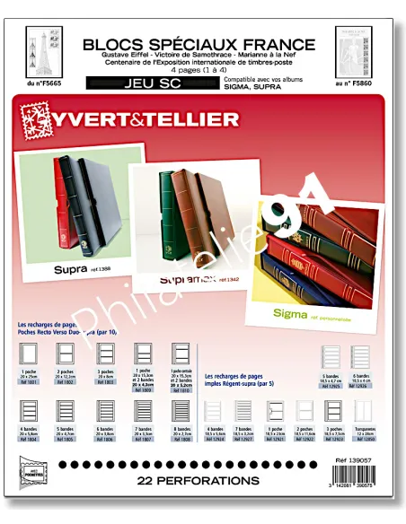 Jeu Yvert et Tellier France hors abonnement SC 2025, matériel philatélique