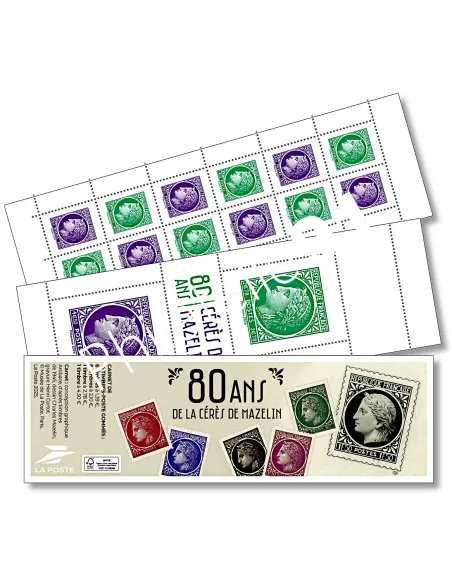 Carnet n° 1536, 80 ans - Cérès de Mazelin, collection timbres France