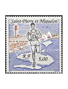 Timbre de ST PIERRE ET MIQUELON n° 522, sport, Collection Dom-Tom