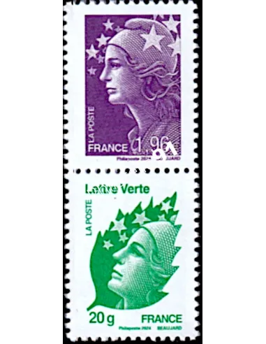 paire 5834 et 5835, Marianne et l'Europe, collection timbres France