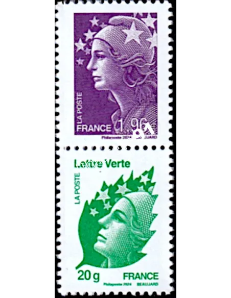 paire 5834 et 5835, Marianne et l'Europe, collection timbres France