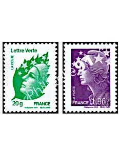 timbres 5834 et 5835, Marianne et l'Europe, collection timbres France