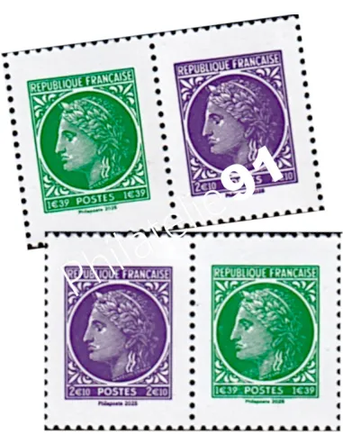 n° 5863 et 5864, 80 ans - Cérès de Mazelin, collection timbres France