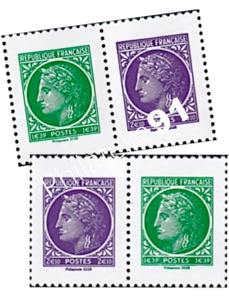 n° 5863 et 5864, 80 ans - Cérès de Mazelin, collection timbres France