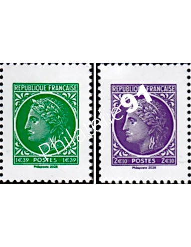 n° 5863 et 5864, 80 ans - Cérès de Mazelin, collection timbres France