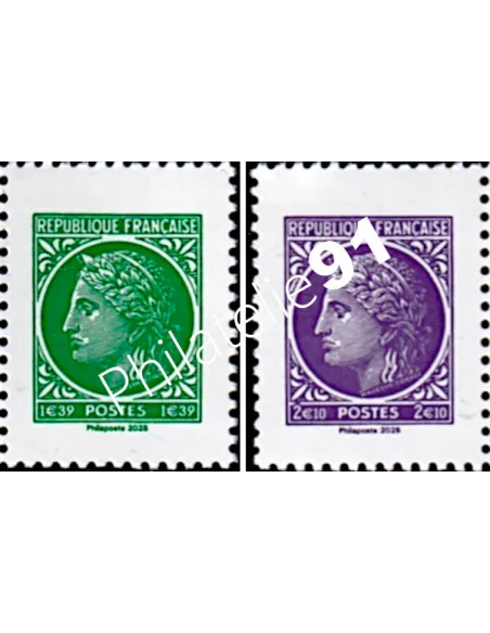 n° 5863 et 5864, 80 ans - Cérès de Mazelin, collection timbres France
