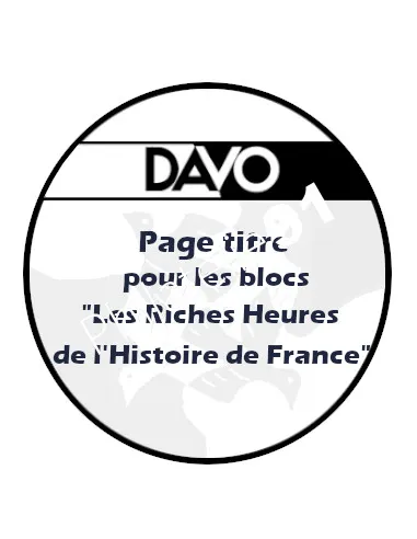 DAVO, Page titre RH2025, matériel philatélique