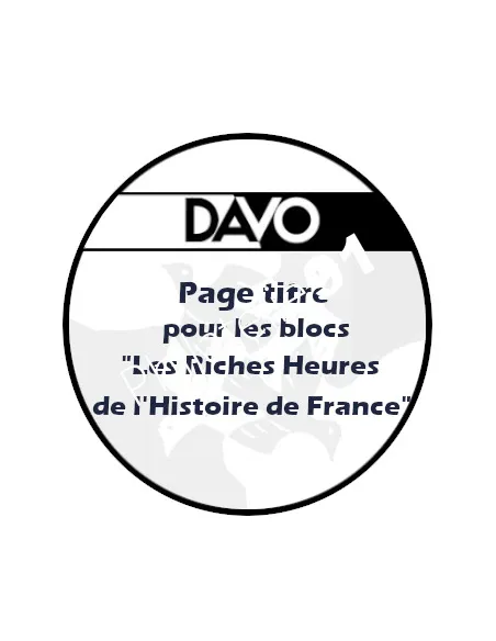 DAVO, Page titre RH2025, matériel philatélique