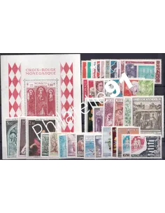 Année complète de timbres de Monaco - Année 1973 - Neuve