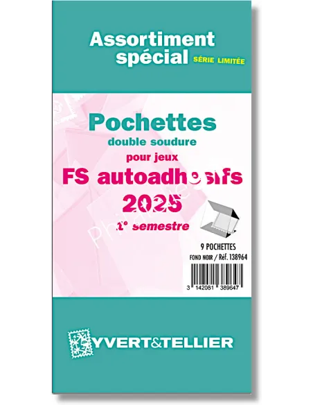 Assortiment Yvert&Tellier de pochettes France adhésifs 2025 1er semestre