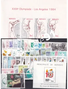 Timbres de Monaco - Année complète 1984 - Neuve**