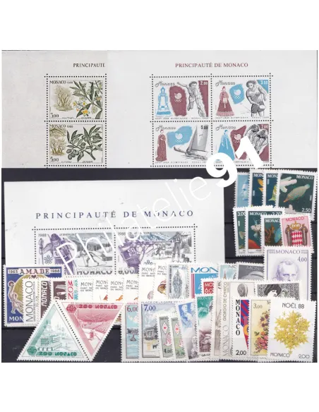 Timbres de Monaco - Année complète 1988 neuve**