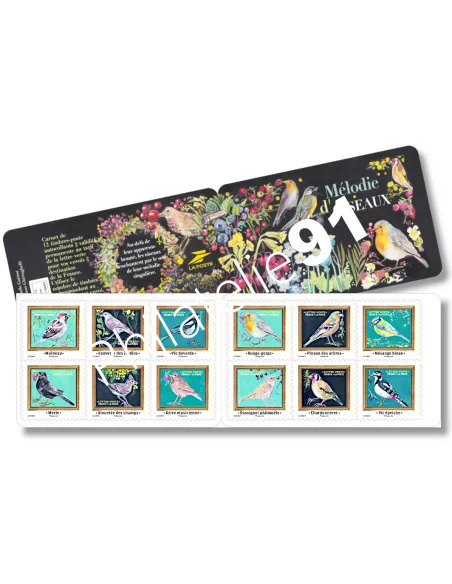 Carnet n° 2530, mélodie des oiseaux, timbres de France