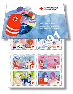 Carnet n° 2554, Croix-Rouge, timbres de France
