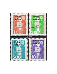 ST PIERRE ET MIQUELON n° 523-526, Marianne, Collection Dom-Tom