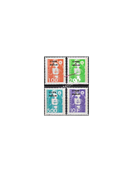ST PIERRE ET MIQUELON n° 523-526, Marianne, Collection Dom-Tom