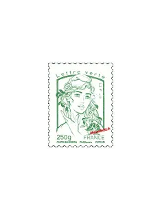 Timbre de France n° 4777 -  lettre verte 250 g, vert-noir - Marianne et la jeunesse. Type Marianne de Ciappa et Kawena