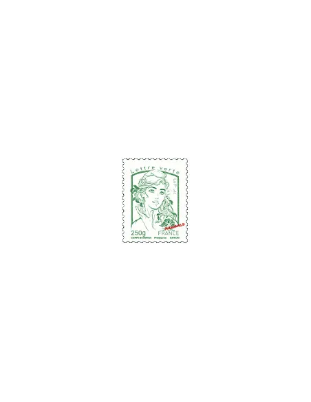 Timbre de France n° 4777 -  lettre verte 250 g, vert-noir - Marianne et la jeunesse. Type Marianne de Ciappa et Kawena