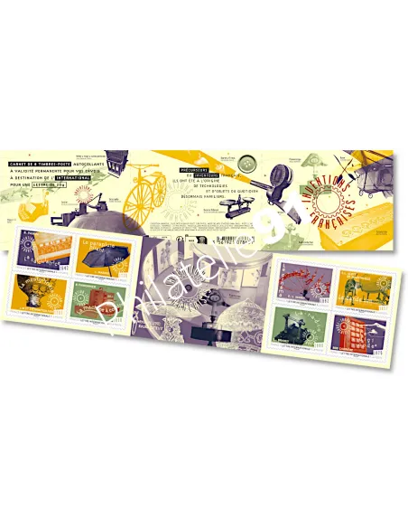Carnet n° 2588, inventions françaises, timbres de France