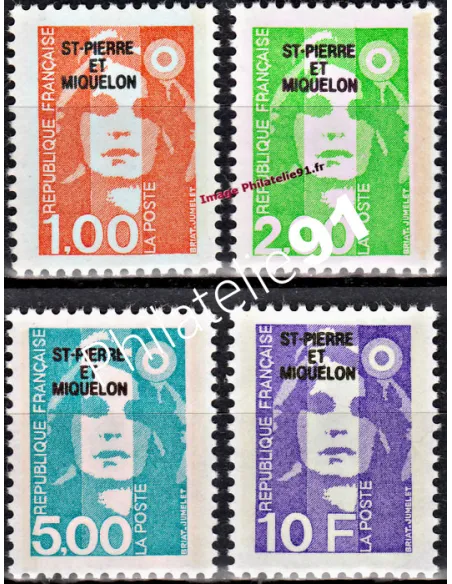 ST PIERRE ET MIQUELON n° 523-526, Marianne, Collection Dom-Tom
