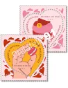2 timbres coeur Pierre Hermé, timbres de France