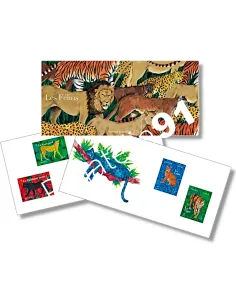 Bloc souvenir 222A et 222B, les Félins, timbres de France
