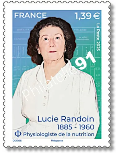 Timbre Lucie Randoin, timbres de France