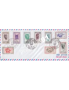 Enveloppe 1er jour masques, timbres thématiques