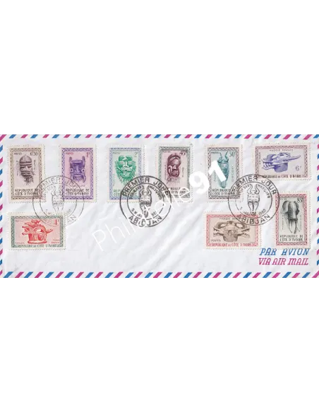 Enveloppe 1er jour masques, timbres thématiques