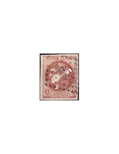 Timbre Classique n° 40B non dentelé oblitéré, timbres France