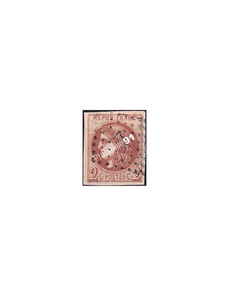 Timbre Classique n° 40B non dentelé oblitéré, timbres France