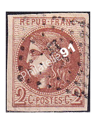 Timbre Classique n° 40B non dentelé oblitéré, timbres France