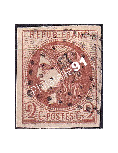 Timbre Classique n° 40B non dentelé oblitéré, timbres France