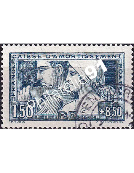 Timbre n° 252b oblitéré, collection timbres France