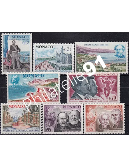 MONACO - n°  690 - 697 -  Centenaire de Monté Carlo