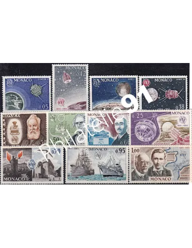 MONACO - n°  664 à 674 - 100 Union internationale télécommunications