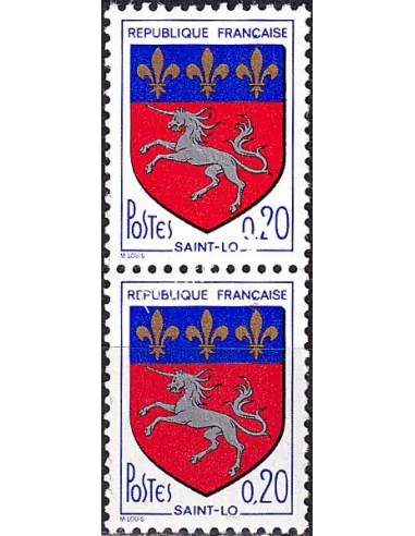 n° 1510b neufs, paire avec n° rouge, collection timbres France