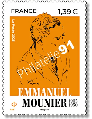 Timbre Emmanuel Mounnier, timbres de France