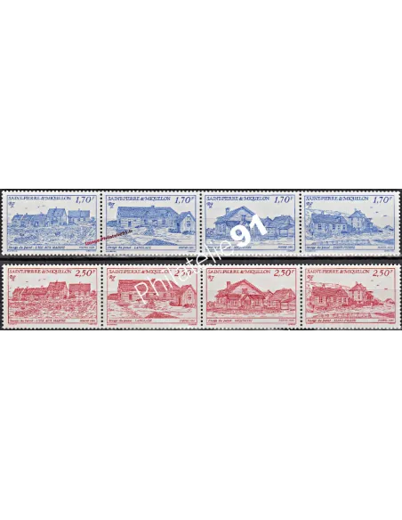 Timbres de ST PIERRE ET MIQUELON n° 537 à 544, collection Dom-Tom