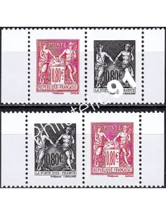 Timbres n° 5096 et 5097, 2 paires issues de carnet, timbres France